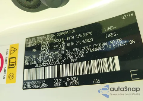 2018 Lexus Rx 350L Premium from USA, damaged, VIN JTJGZKCA8J2003767